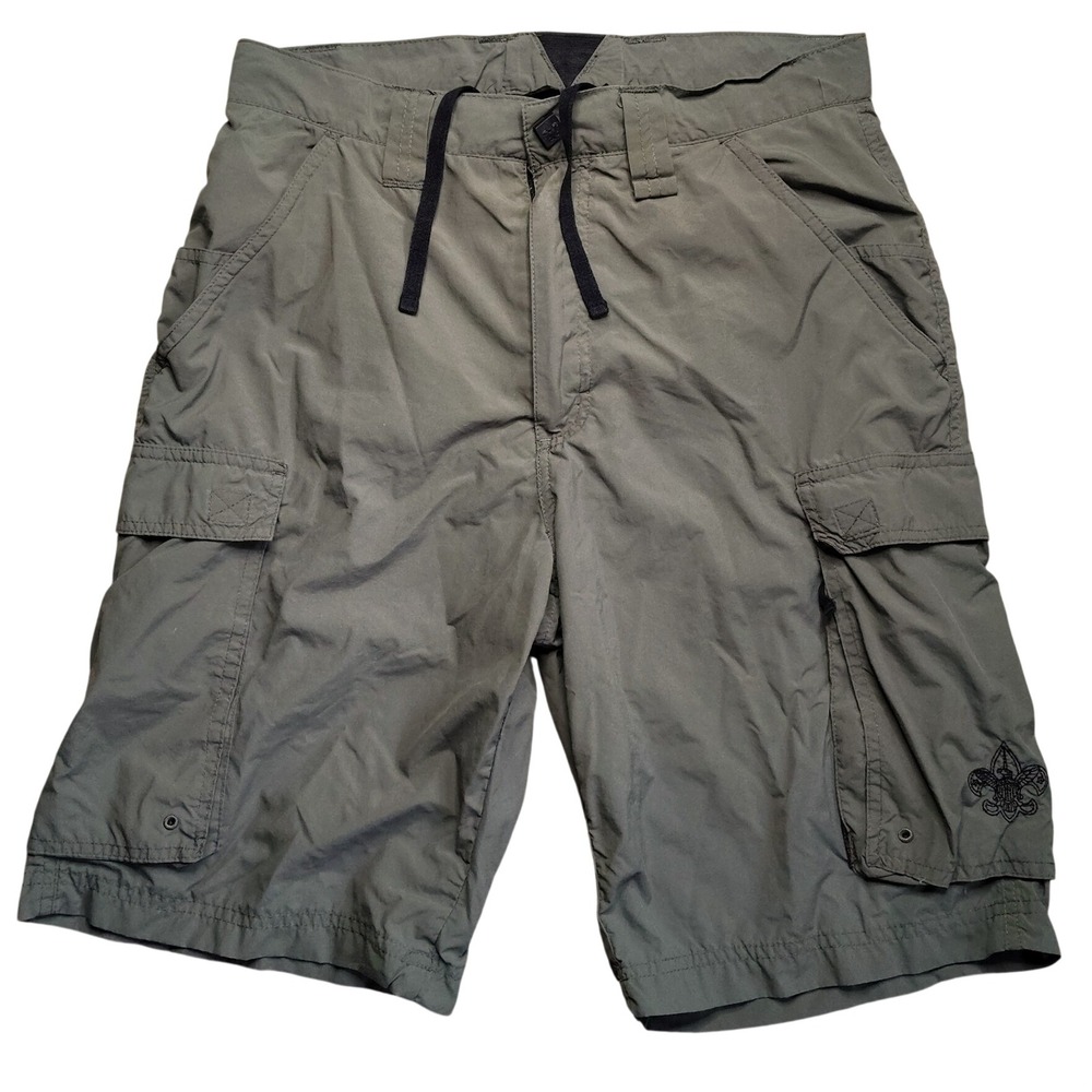 Boy Scouts Shorts Mens Adult Small Green Centennial Uniform Cargo Nylon Outdoor